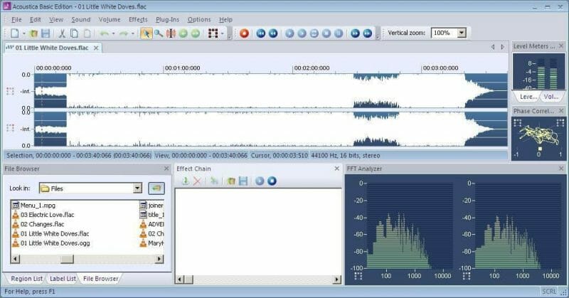 Acoustics Basic is a great free DAW