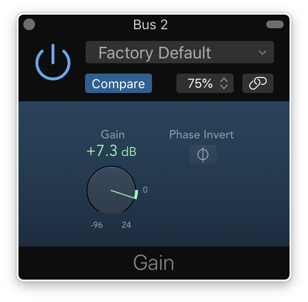 logic pro gain plugin