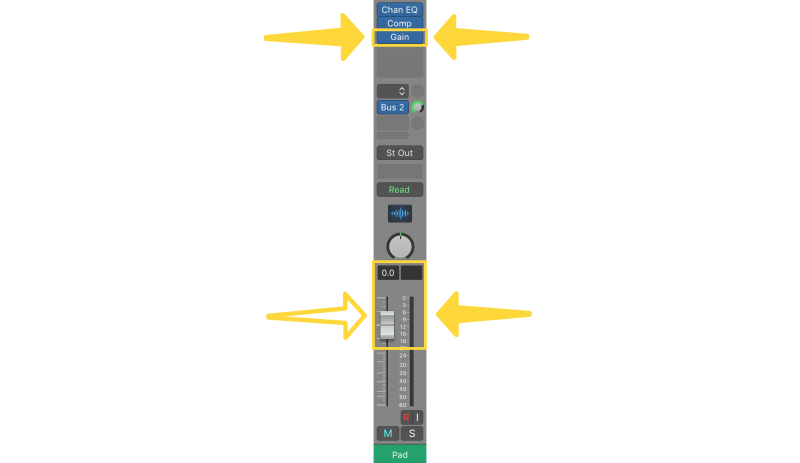 gain plugin reducing volume with volume fader left at unity