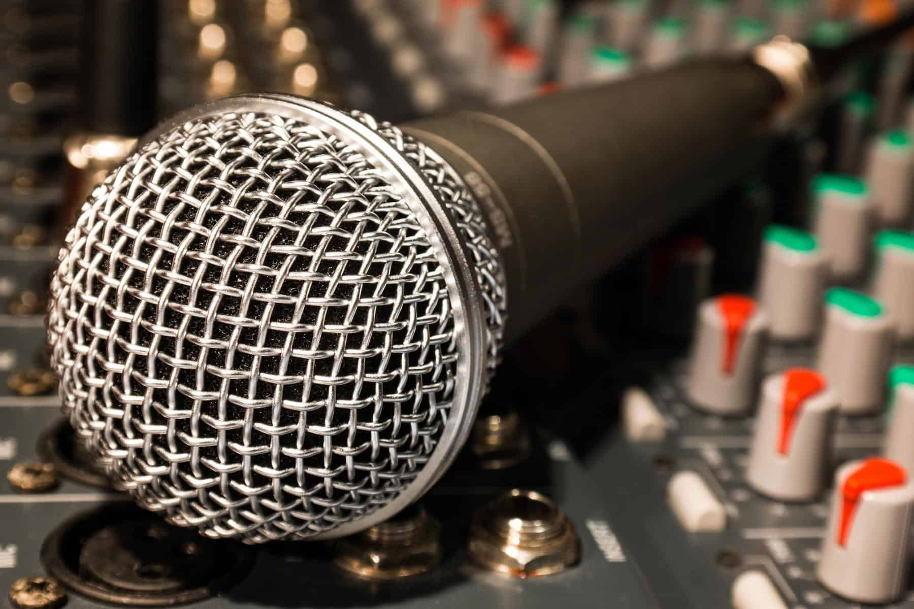 mic recording studio wallpaper