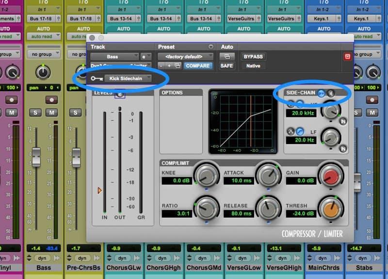 setting kick drum as the sidechain