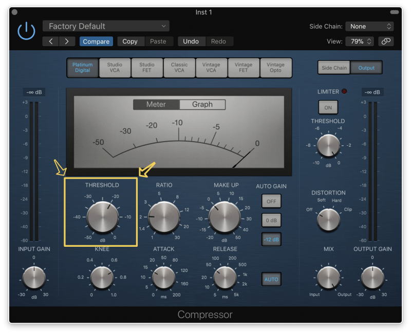 compressor threshold