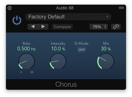 logic pro x chorus plugin