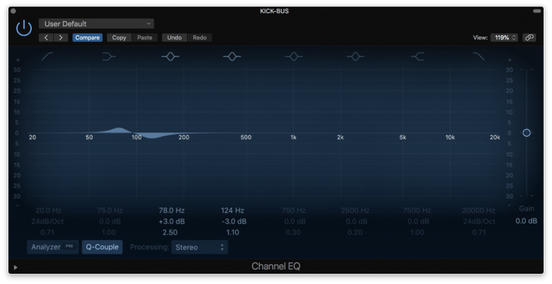 pocket eqing a kick drum