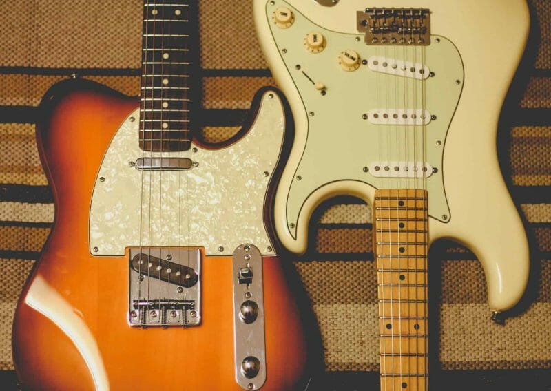 two fender stratocasters