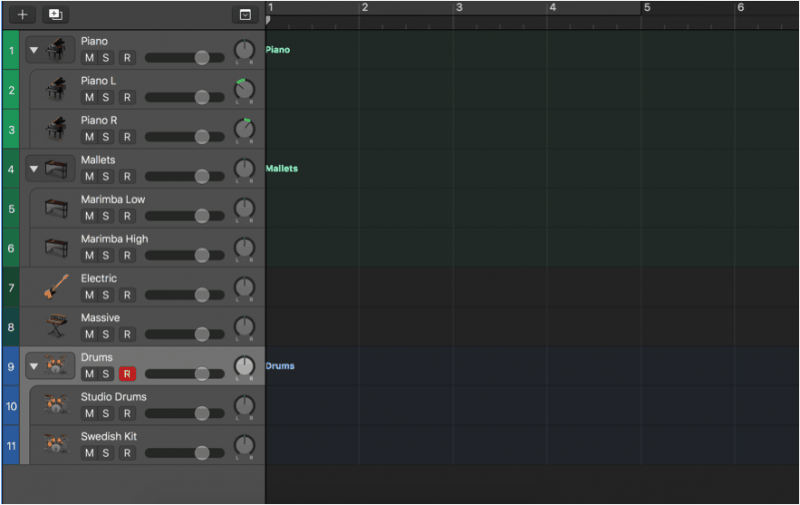 simple logic pro x template for songwriting