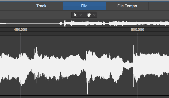 logic pro waveform view