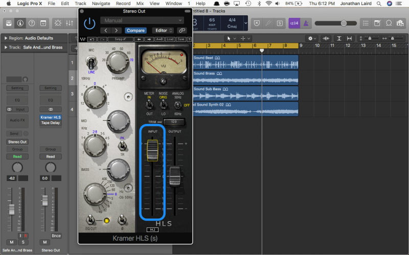 driving distortion by turning up the input