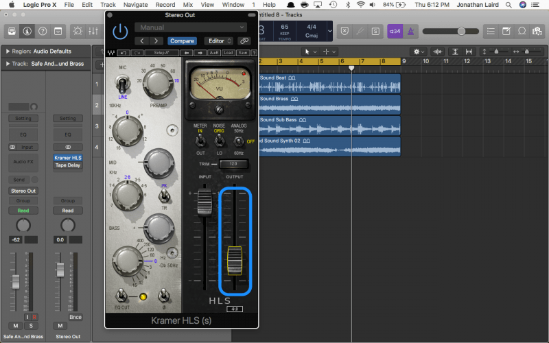 driving distortion by turning down the output