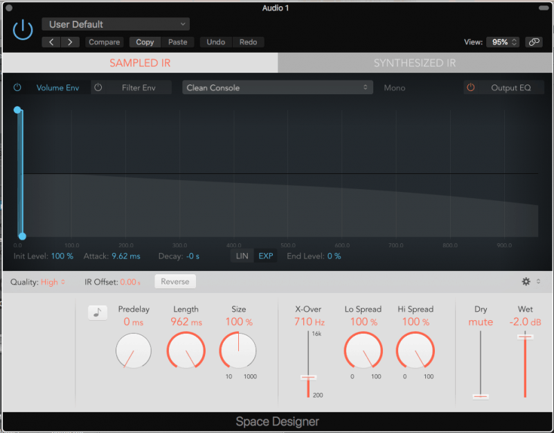 console emulation within convolution reverb