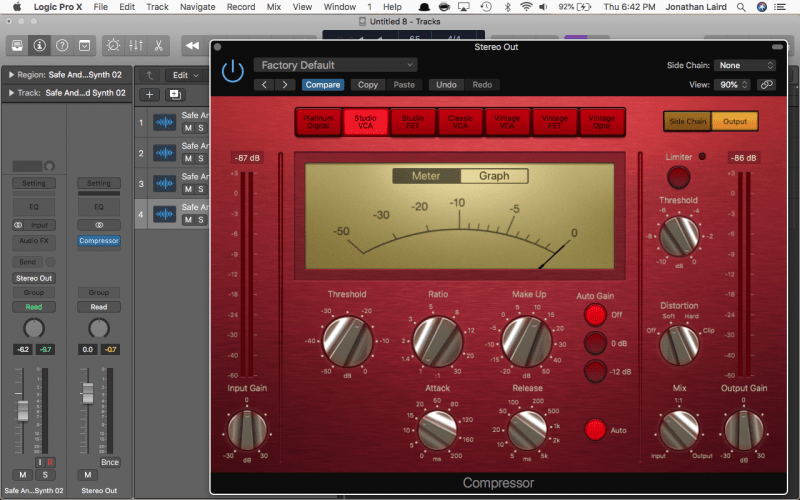 logic pro focusrite compressor