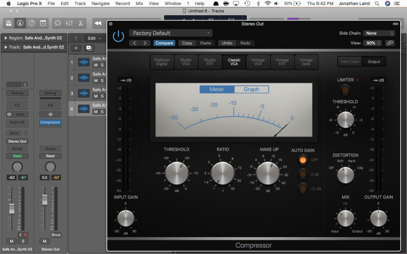 logic pro x vca compressor