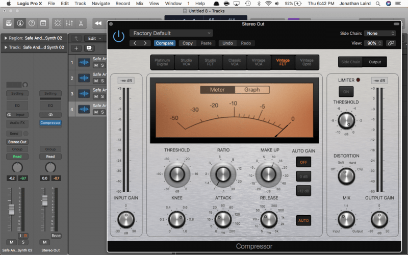 logic pro x la2a compressor