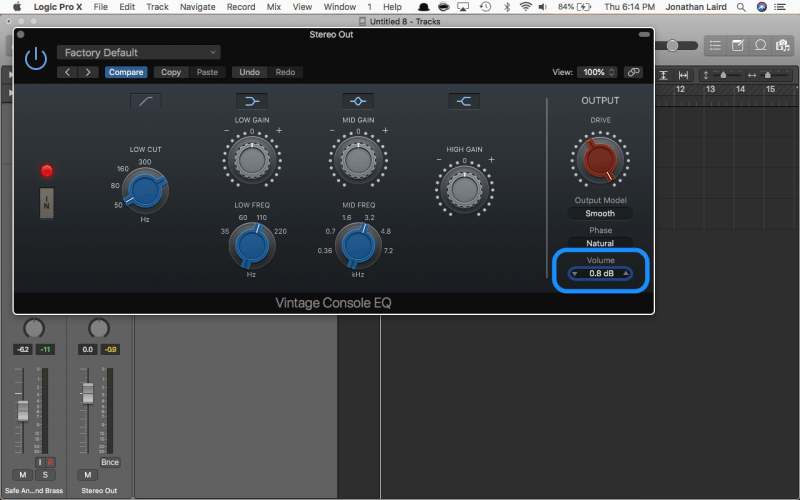 vintage console eq volume balance