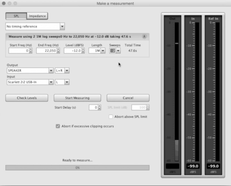 measuring the room in room eq wizard