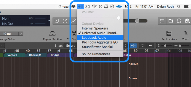 setting loopback audio as the input in your DAW