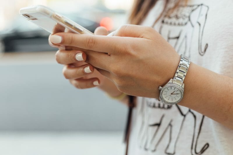 person holding a smartphone