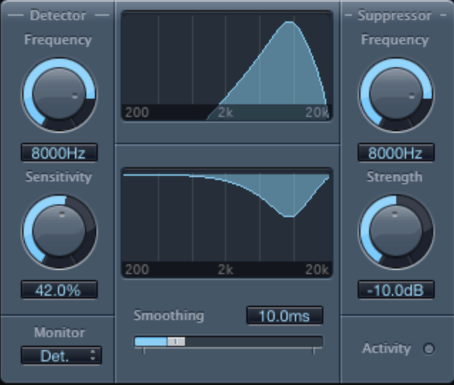 logic pro x stock de-esser