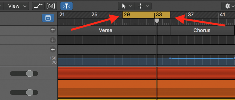 looping a section in logic pro x