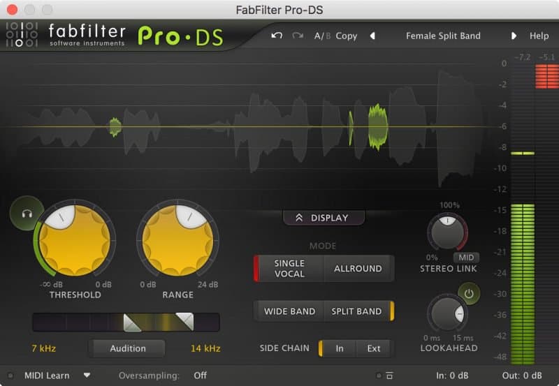 fabfilter pro-ds de-esser plugin