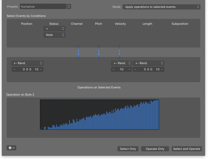 logic pro humanization feature