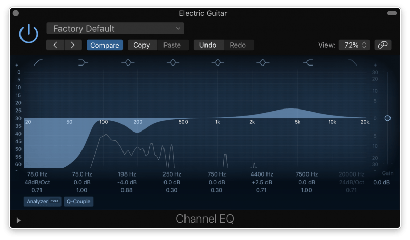 stock eq plugin with high pass filter