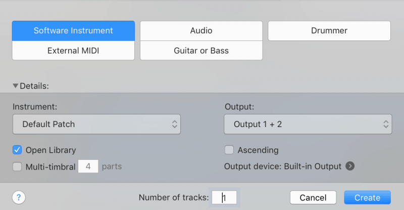 creating a software instrument