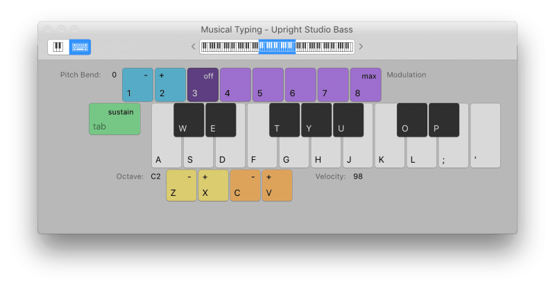 musical typing keyboard