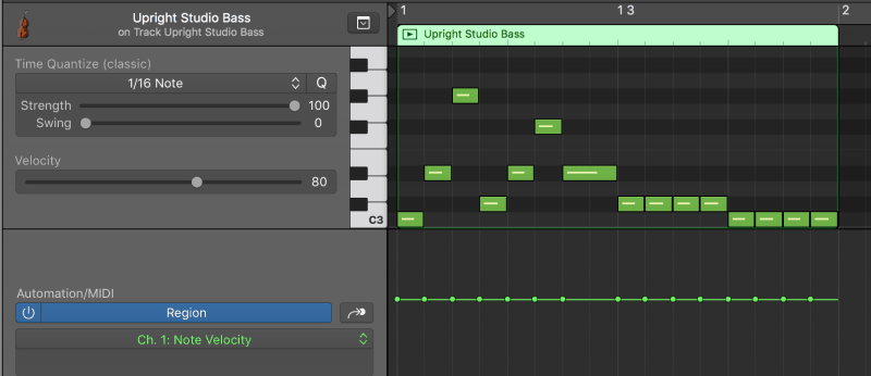 midi note velocity automation region