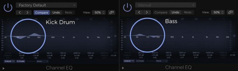 pocket eqing kick drum and bass