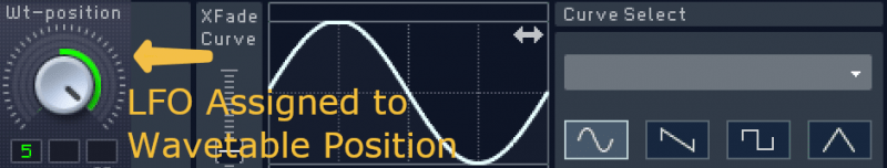 assigning an lfo to modulate wavetable position