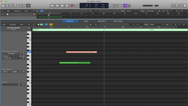 logic pro x piano roll