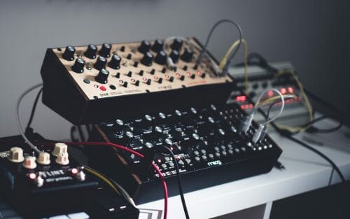 modular synthesizer setup