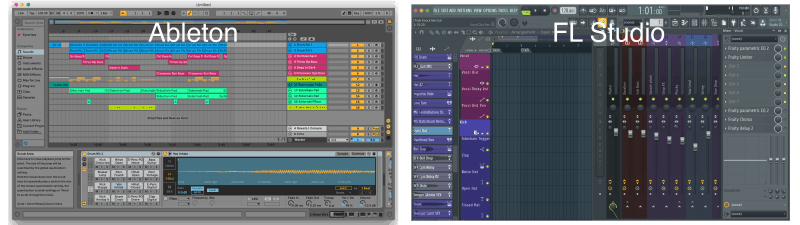 Ableton vs. FL Studio Interface and Layout