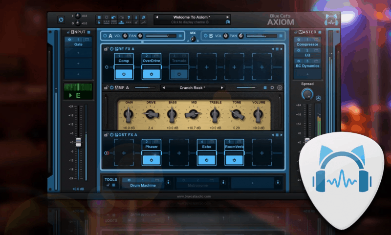 blue cat's axiom guitar effects plugin