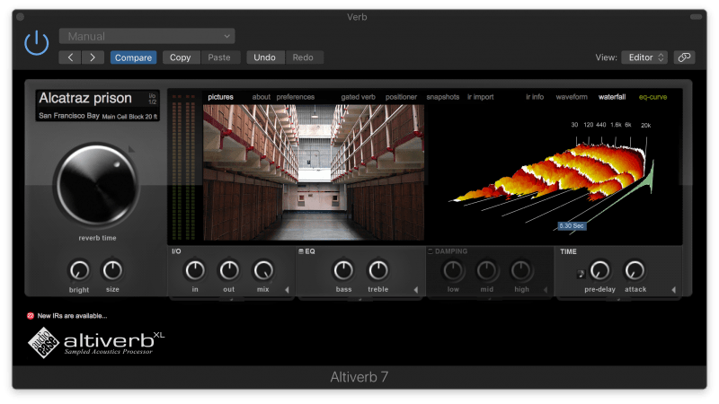 alcatraz prison reverb setting in altiverb