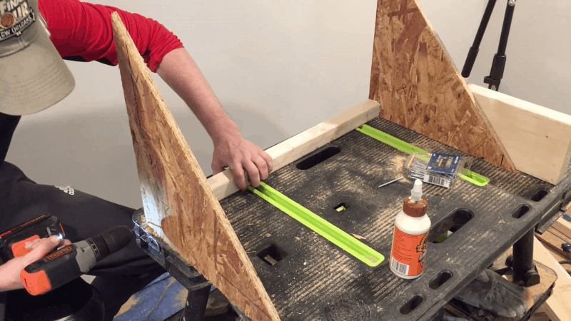 drilling the bass trap's frame
