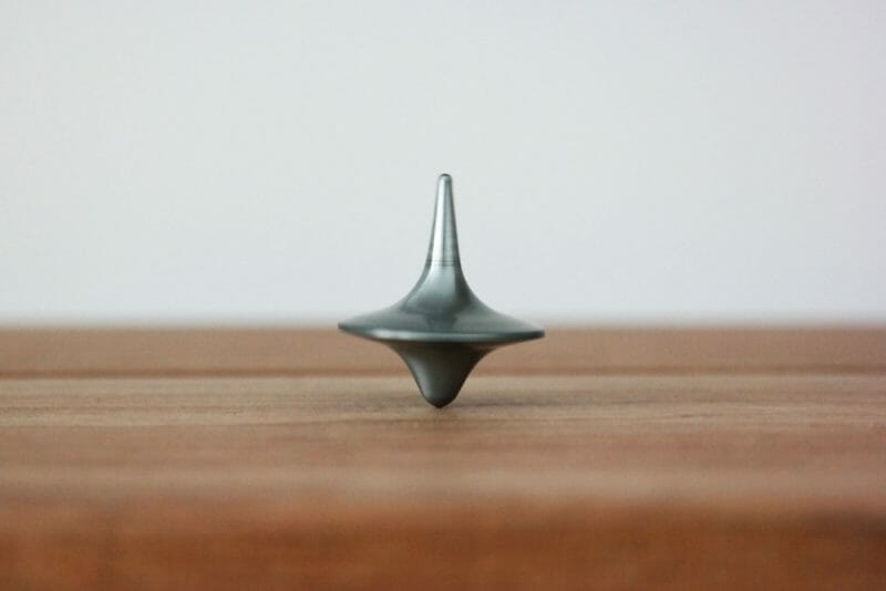 spinning top representing volume balance in a mix