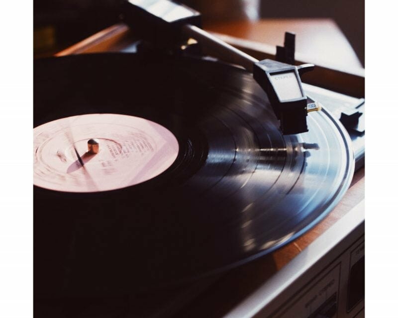 vinyl record playing