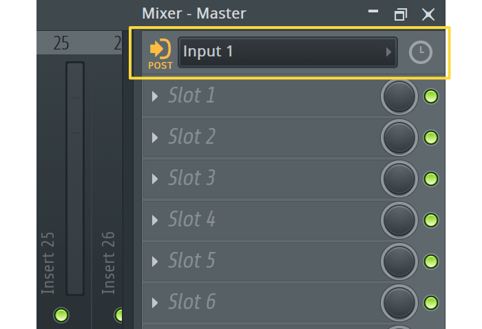 setting the channel input in fl studio