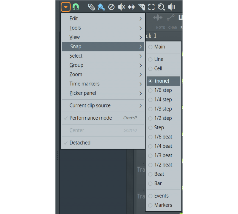 turning off snap to grid in fl studio