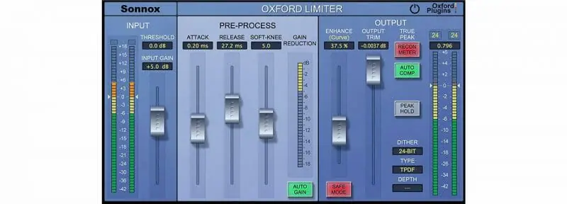 sonnox oxford limiter mastering limiter
