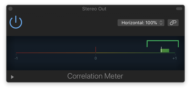 a positive reading from a correlation meter means the song is in phase