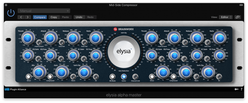 mid-side compression with elysia mastering compressor