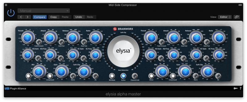 mid-side compression with elysia mastering compressor