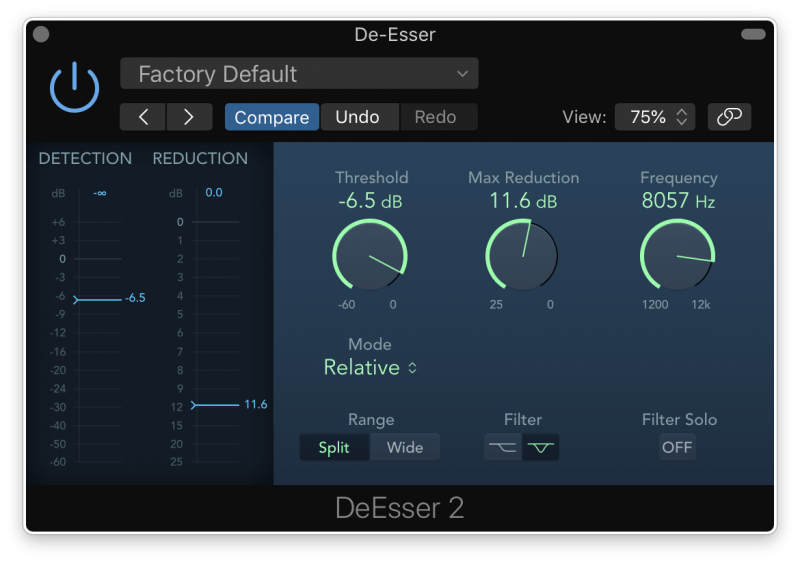 Using a De-esser to team harsh high frequencies in a mix