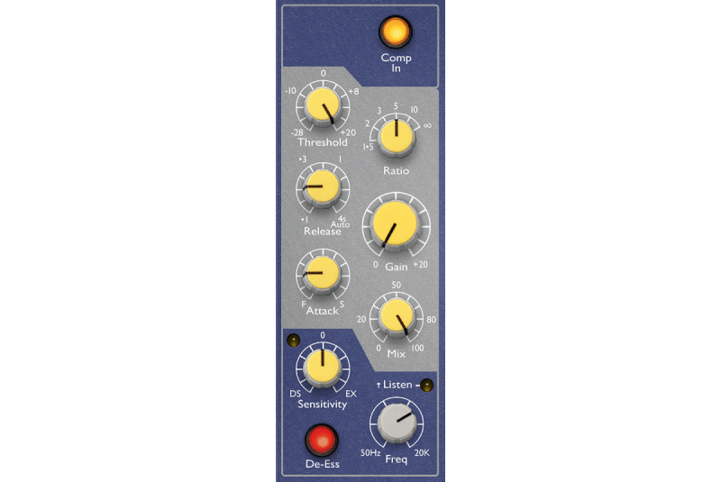 shaping the tone with the compressor section of a virtual focusrite console