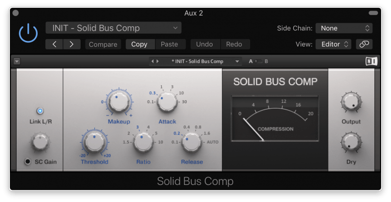 using bus compression to glue sounds together
