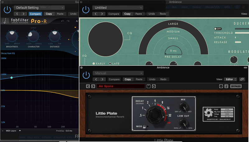 multiple reverb plugins