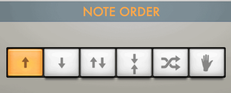 arpeggiator note order